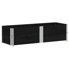 vidaXL Garden Planter Black 150x50 cm Solid Wood Pine 5