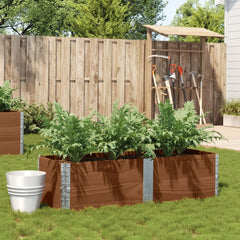 Garden Planter Brown 80x60 cm Solid Wood Pine Height 41 cm Dark Brown 150 cm 50 cm