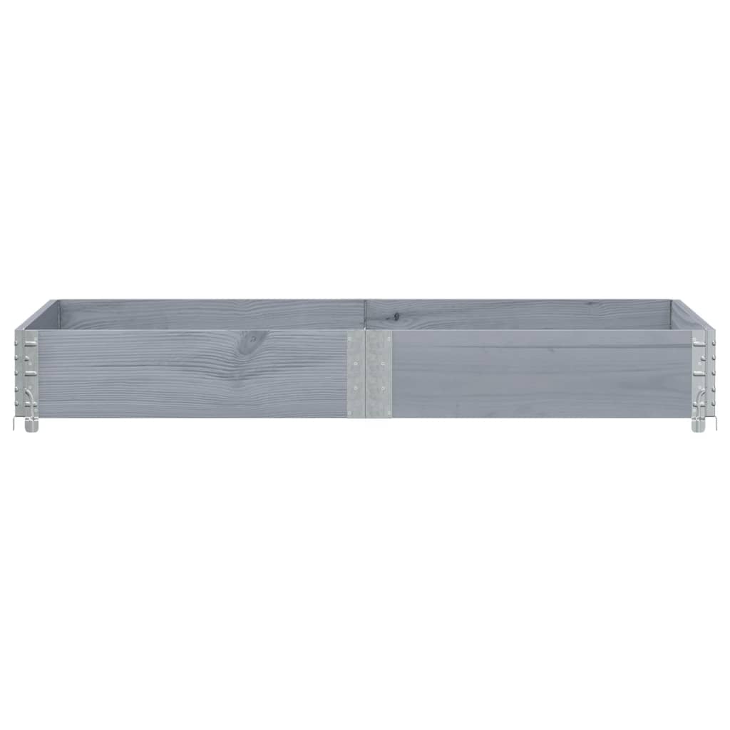 vidaXL Garden Planter Grey 150x100 cm Solid Wood Pine 3