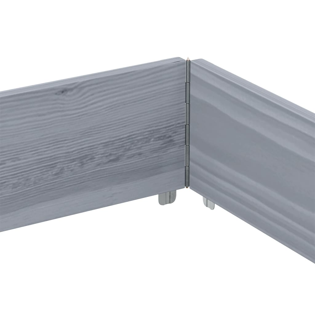 vidaXL Garden Planter Grey 150x100 cm Solid Wood Pine 6