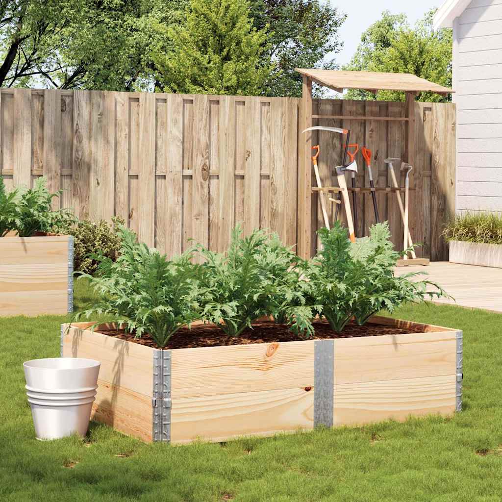 Garden Planter 80x60 cm Solid Wood Pine Height 41 cm Natural 100 cm
