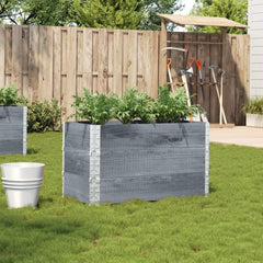 Garden Planter 80x60 cm Solid Wood Pine Height 60.5 cm Grey 100 cm 50 cm