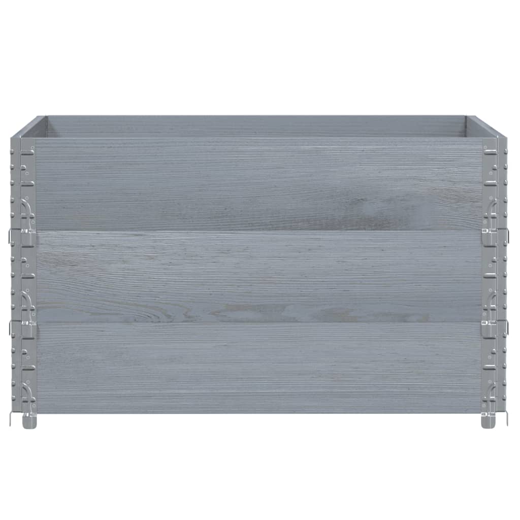 Garden Planter 80x60 cm Solid Wood Pine Height 60.5 cm Grey 100 cm 100 cm