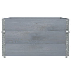 Garden Planter 80x60 cm Solid Wood Pine Height 60.5 cm Grey 100 cm 100 cm