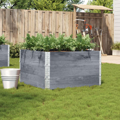 Garden Planter 80x60 cm Solid Wood Pine Height 60.5 cm Grey 100 cm 100 cm