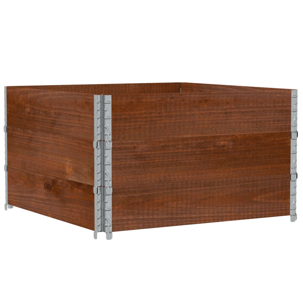 Garden Planter Brown 80x60 cm Solid Wood Pine Height 60.5 cm Dark Brown 100 cm 100 cm
