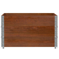 Garden Planter Brown 80x60 cm Solid Wood Pine Height 60.5 cm Dark Brown 100 cm 100 cm