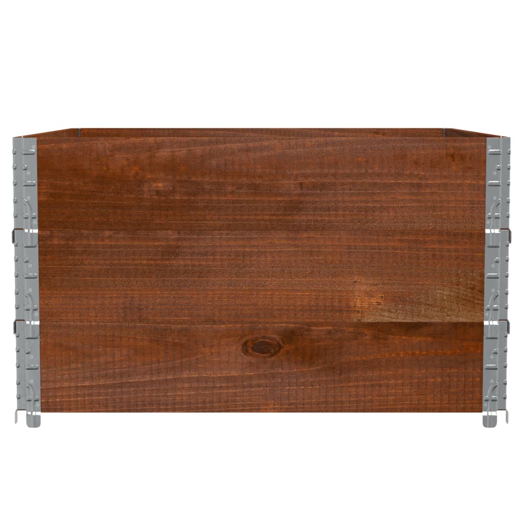Garden Planter Brown 80x60 cm Solid Wood Pine Height 60.5 cm Dark Brown 100 cm 100 cm