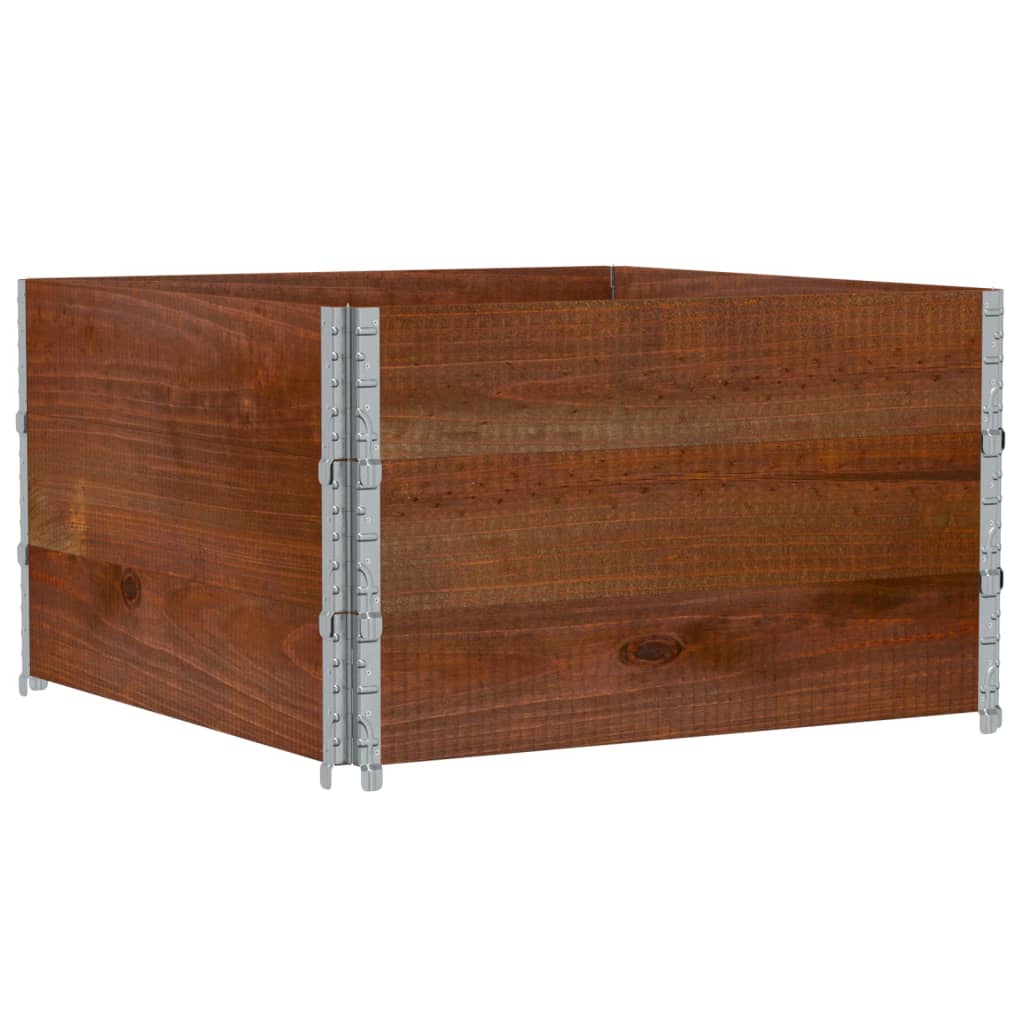 Garden Planter Brown 80x60 cm Solid Wood Pine Height 60.5 cm Dark Brown 100 cm 100 cm