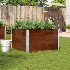 Garden Planter Brown 80x60 cm Solid Wood Pine Height 60.5 cm Dark Brown 100 cm 100 cm