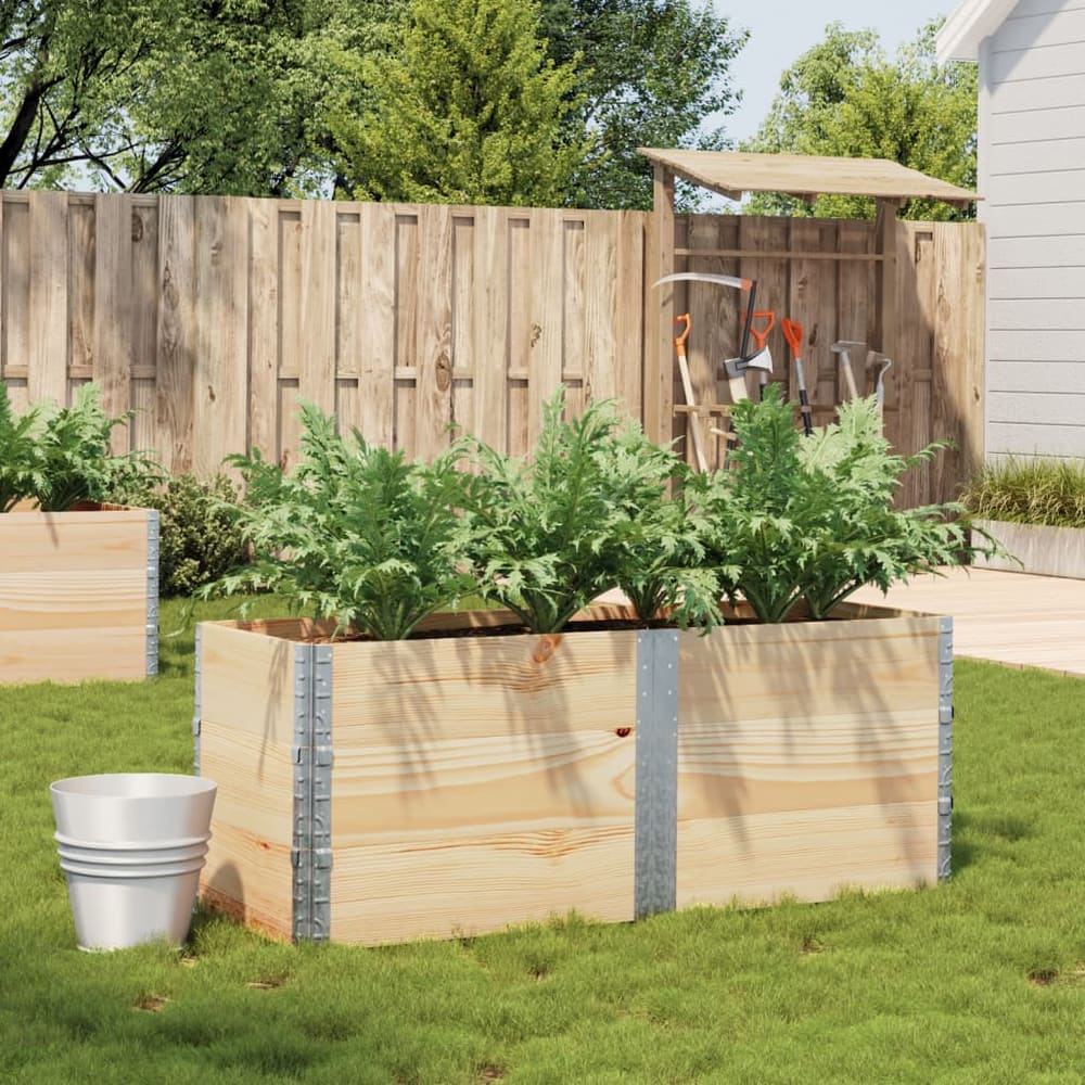 Garden Planter 80x60 cm Solid Wood Pine Height 60.5 cm Natural 150 cm 50 cm