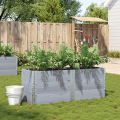 Garden Planter 80x60 cm Solid Wood Pine Height 60.5 cm Grey 150 cm 50 cm