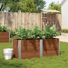 Garden Planter Brown 80x60 cm Solid Wood Pine Height 60.5 cm Dark Brown 150 cm 50 cm