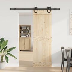 vidaXL Sliding Door Hardware Kit 183 cm Steel Black 3