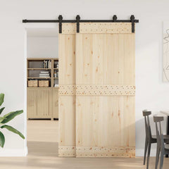 Sliding Door Hardware Kit Steel Black 183 cm