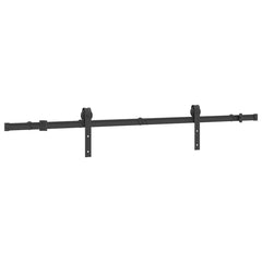 vidaXL Sliding Door Hardware Kit 183 cm Steel Black 2