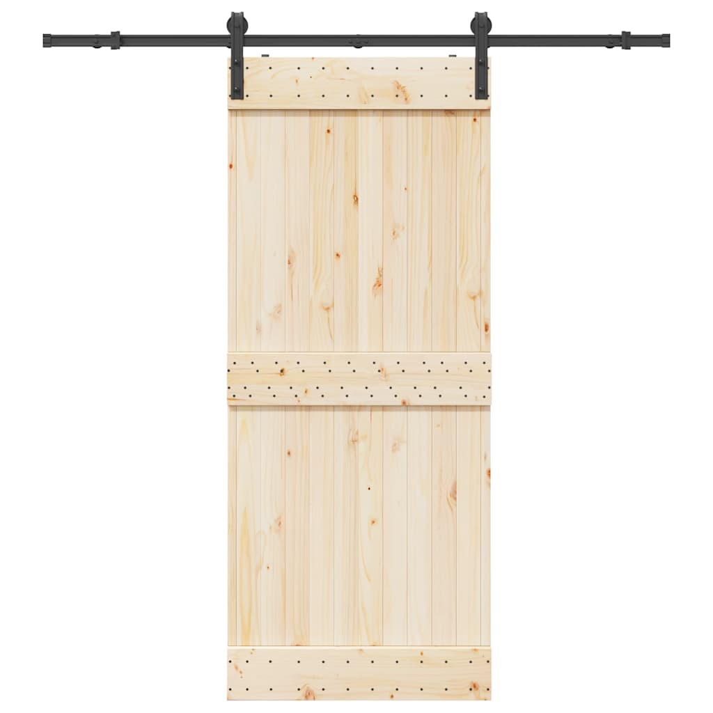vidaXL Sliding Door Hardware Kit 183 cm Steel Black 1
