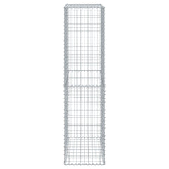 Gabion Basket with Cover Galvanised Iron Depth 50 cm Height 200 cm 100 cm