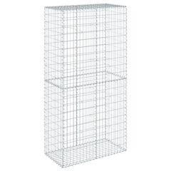 Gabion Basket with Cover Galvanised Iron Depth 50 cm Height 200 cm 100 cm