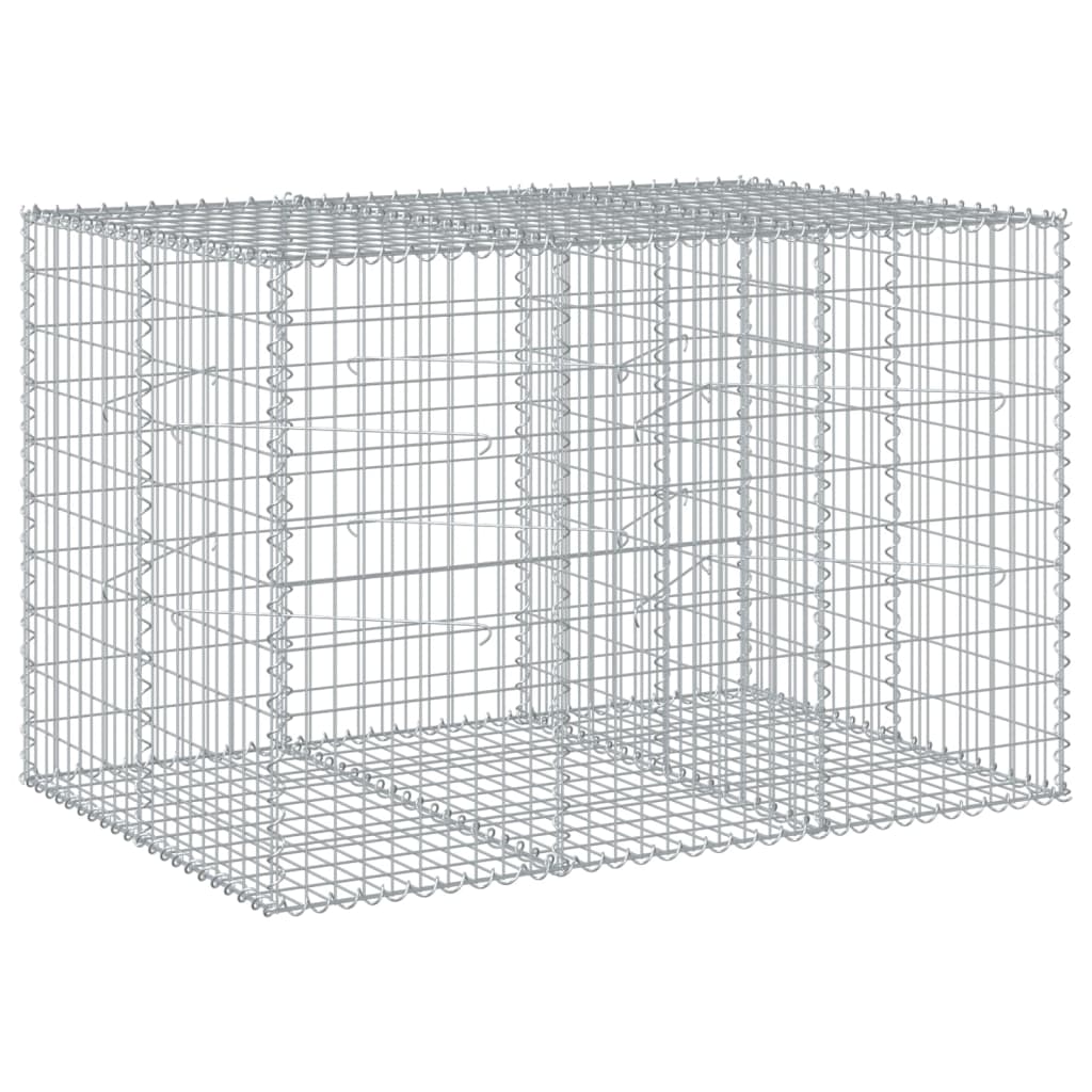Gabion Basket with Cover Galvanised Iron Depth 100 cm Height 100 cm 150 cm