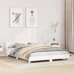 Bed Frame without Mattress Solid Wood Pine Length White