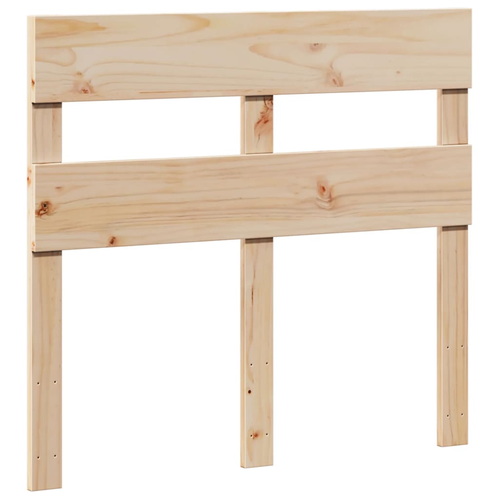 Bed Frame without Mattress Solid Wood Pine Length 190 cm Natural 90 cm