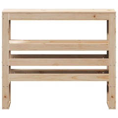 Headboard with Shelves 90 cm Solid Wood Pine Natural 81 x 19 x 82 cm