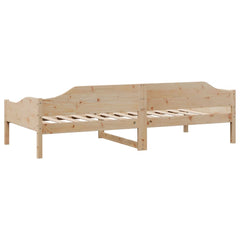 Bed Frame without Mattress Solid Wood Pine Natural 90 cm 200 cm