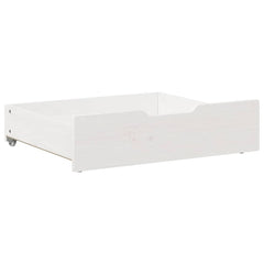 vidaXL Under-Bed Drawers 2 pcs White 75x55x17 cm Solid Wood Pine 4