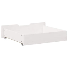 vidaXL Under-Bed Drawers 2 pcs White 65x55x17 cm Solid Wood Pine 6
