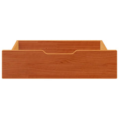 vidaXL Under-Bed Drawers 2 pcs Wax Brown 65x55x17 cm Solid Wood Pine 3