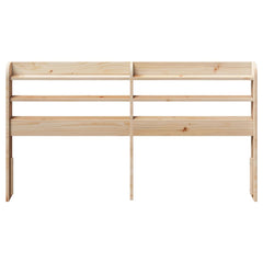 Headboard with Shelves 90 cm Solid Wood Pine Natural 145 x 16 x 82 cm
