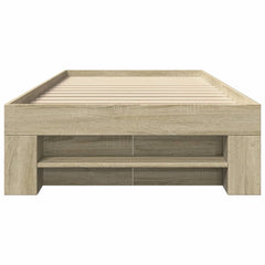 Bed Frame without Mattress 90x190 cm Engineered Wood Sonoma oak