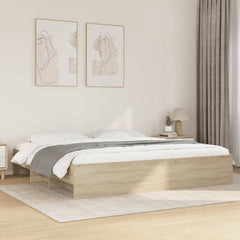 Bed Frame without Mattress Engineered Wood Sonoma oak