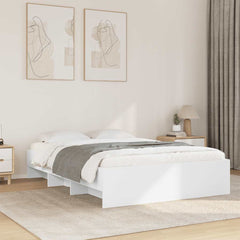 Bed Frame without Mattress 140x200 cm Engineered Wood White