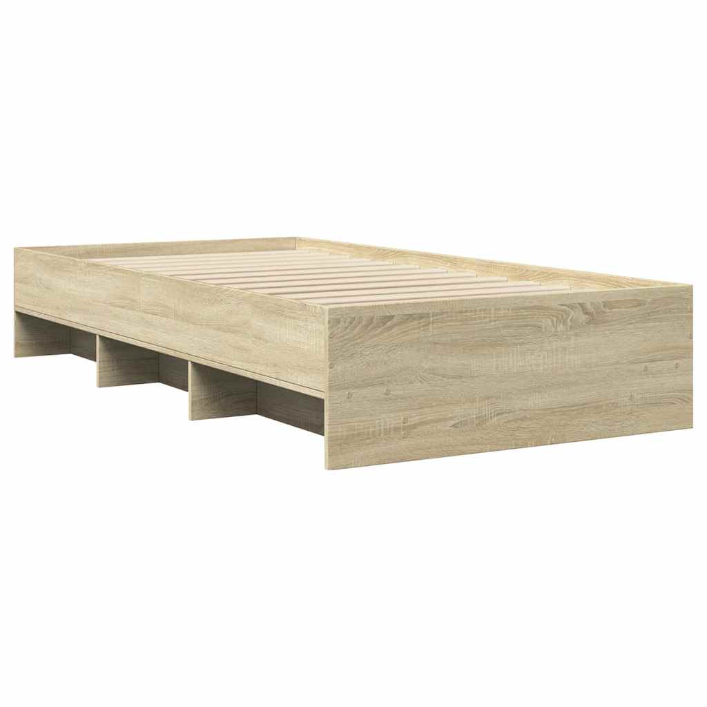Bed Frame without Mattress Engineered Wood Sonoma oak