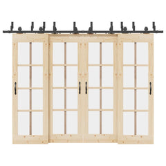 Sliding Door Hardware Kit Steel Black 152.5 cm 8