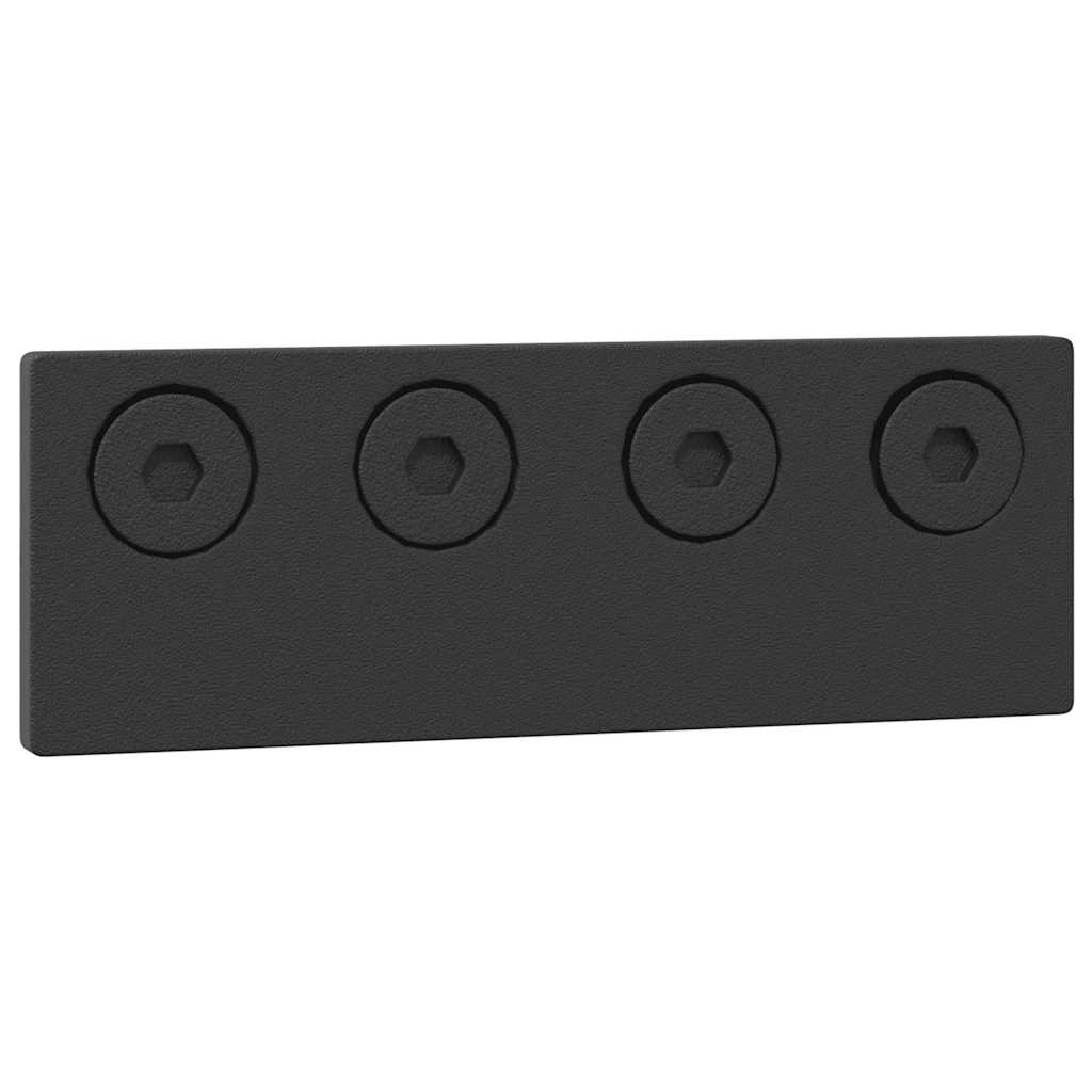 Sliding Door Hardware Kit 366 cm Steel Black 200 cm