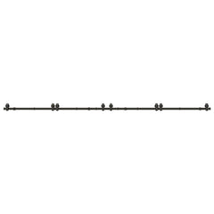 Sliding Door Hardware Kit 366 cm Steel Black 200 cm