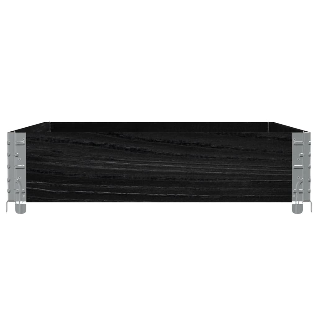 vidaXL Pallet Collar Black 120x80 cm Solid Wood Pine 4