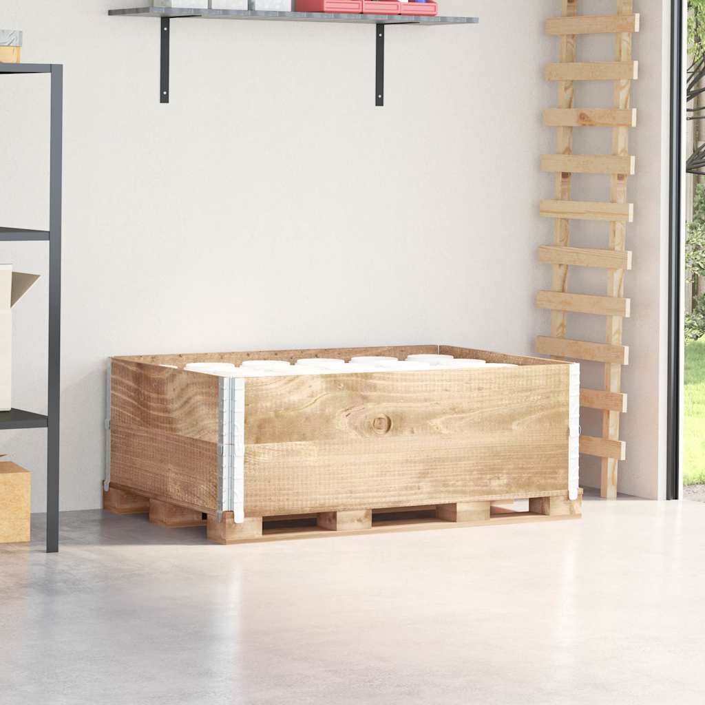 vidaXL Pallet Collars Solid Wood Pine 2 pcs Natural