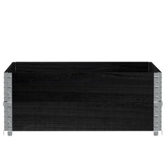 vidaXL Pallet Collars 2 pcs Black 100x100 cm Solid Wood Pine 3