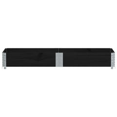 vidaXL Pallet Collar Black 150x50 cm Solid Wood Pine 3