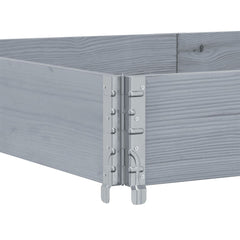 vidaXL Pallet Collar Grey 150x50 cm Solid Wood Pine 5