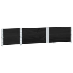 vidaXL Pallet Collars 2 pcs Black 150x50 cm Solid Wood Pine 4