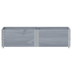 vidaXL Pallet Collars 2 pcs Grey 150x50 cm Solid Wood Pine 3