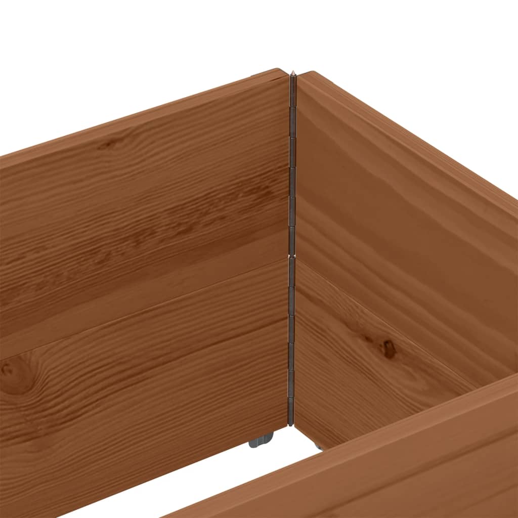 Pallet Collars Brown Solid Wood Pine 2 pcs Dark Brown 150 cm 50 cm