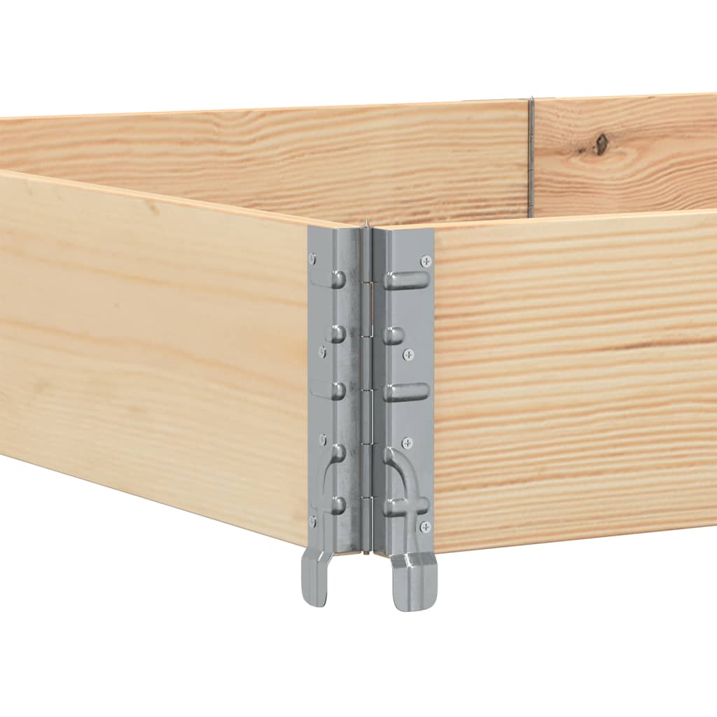 vidaXL Pallet Collar 150x100 cm Solid Wood Pine 6