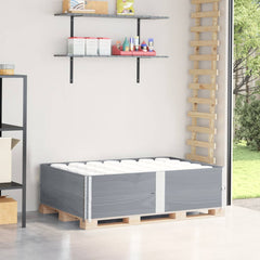 vidaXL Pallet Collars Solid Wood Pine 2 pcs Grey