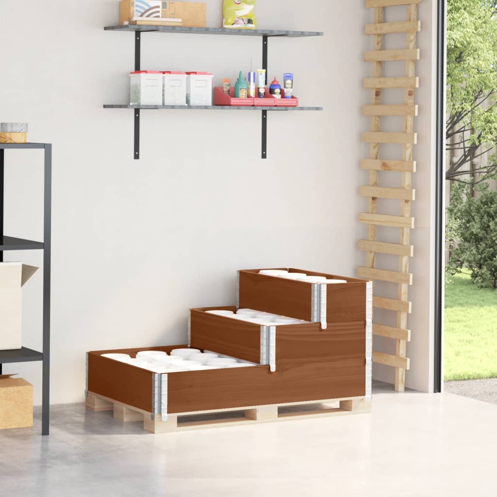 vidaXL 3-Tier Raised Bed 120x80 cm Solid Wood Pine
